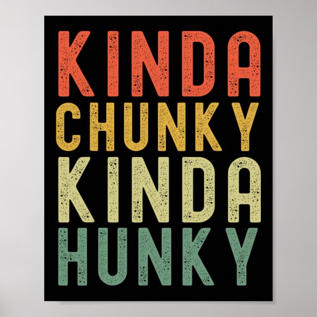 Affiche Kinda Chunky Kinda Hunky Weighlifting Bodybuilding (Devant)