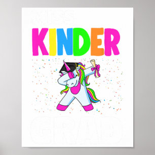 Affiche Kinder Grad jardin d'enfants Diplôme Unicorn