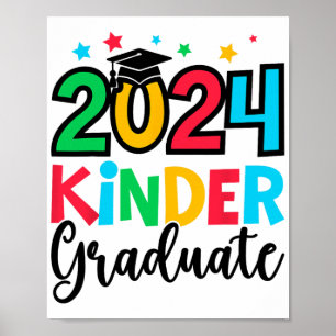 Affiche Kinder Graduate Kindergarten 2024 Cadeaux d'études