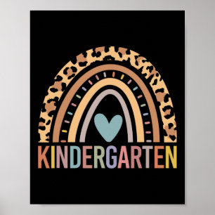 Affiche Kindergarten Rainbow Girls Boys Teacher Team Kinde