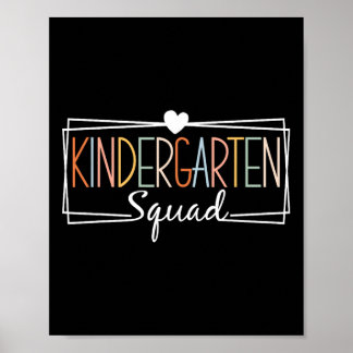 Affiche Kindergarten Squad Teachers Kids Kindergarten Ck T