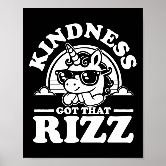Affiche Kindness Anti Bulbing Week Unicorn A Reçu Rizz Sti (Devant)
