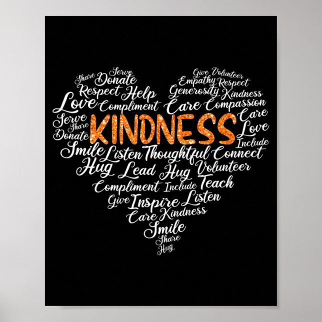 Affiche Kindness Heart World Kindness Day Be Kind Teacher (Devant)