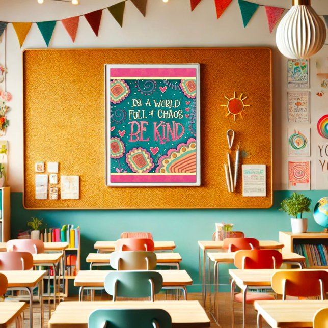 Affiche Kindness in Chaos Quote Inspiring  (Créateur téléchargé)