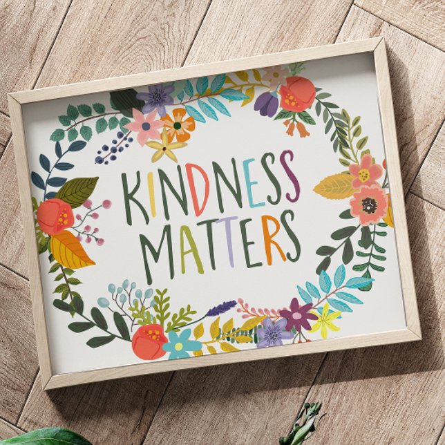 Affiche Kindness Matters Inclusivité Be Kind Inspiration (Créateur téléchargé)