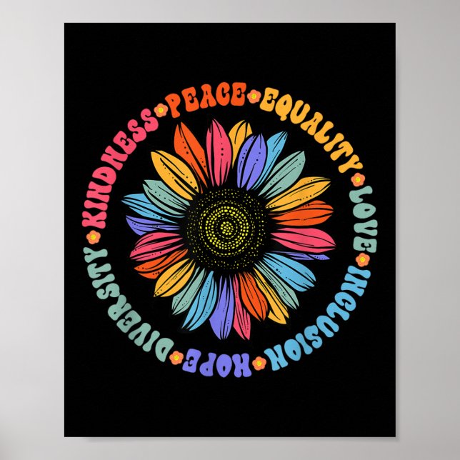 Affiche Kindness Peace Equality Love Hope Diversity Human (Devant)