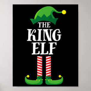 Affiche King Elf Matching Family Group Christmas Party Pyj