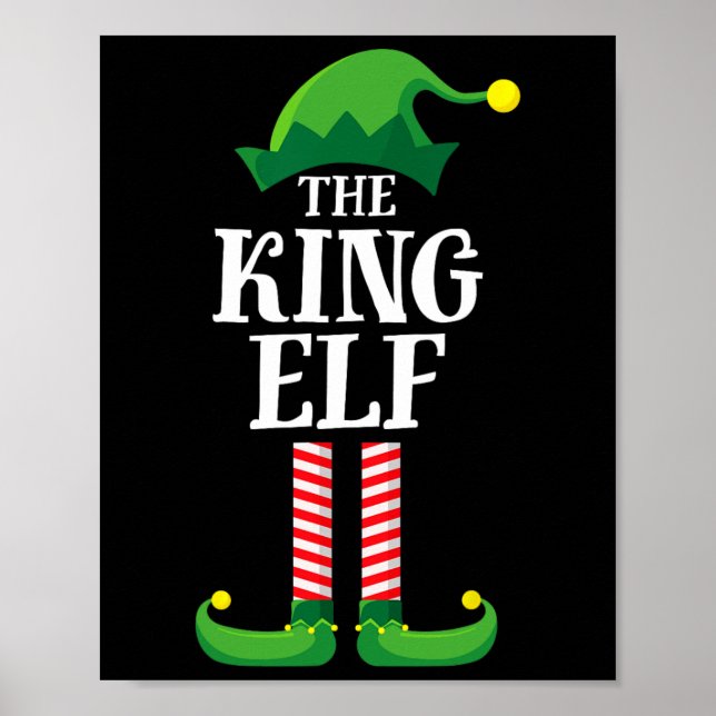Affiche King Elf Matching Family Group Christmas Party Pyj (Devant)