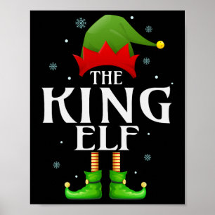 Affiche King Elf Xmas Correspondant Famille Groupe Noël Gr