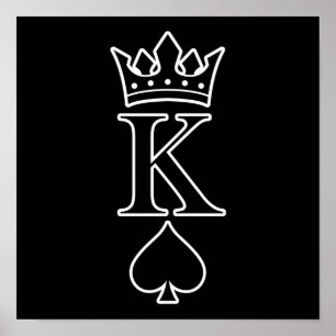 Affiche King Love Valentine Romantique Valentines Jour Cou