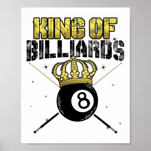 Affiche King Of Billiards Pool Queue Snooker Billard Jouer (Devant)