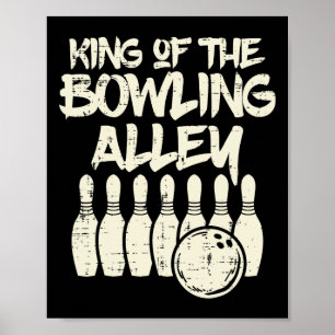 Affiche King Of The Bowling Alley Bowler Papa Hommes Garço