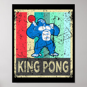 Affiche King Pong Ping Pong Porte-Vêtements Pour Hommes Fe