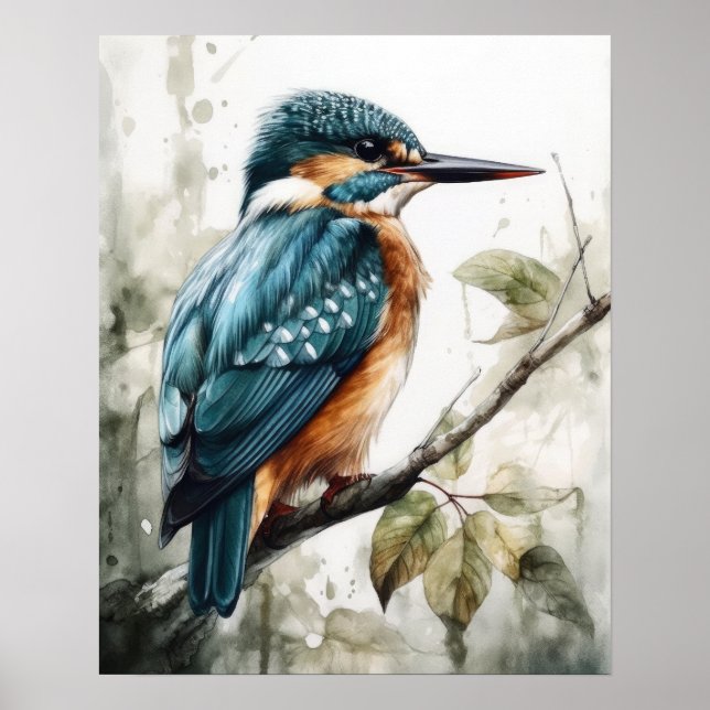 Affiche Kingfisher Bird Art Imprimer l'affiche (Devant)