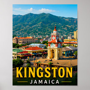 Affiche Kingston Blue Mountains et culture jamaïcaine