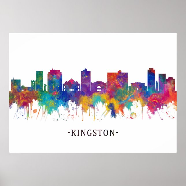 Affiche Kingston Jamaica Skyline (Devant)