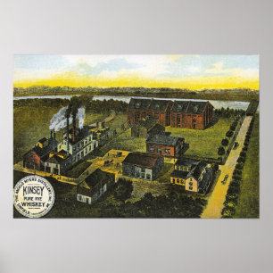 Affiche Kinsey Distillerie Whiskey Linfield PA