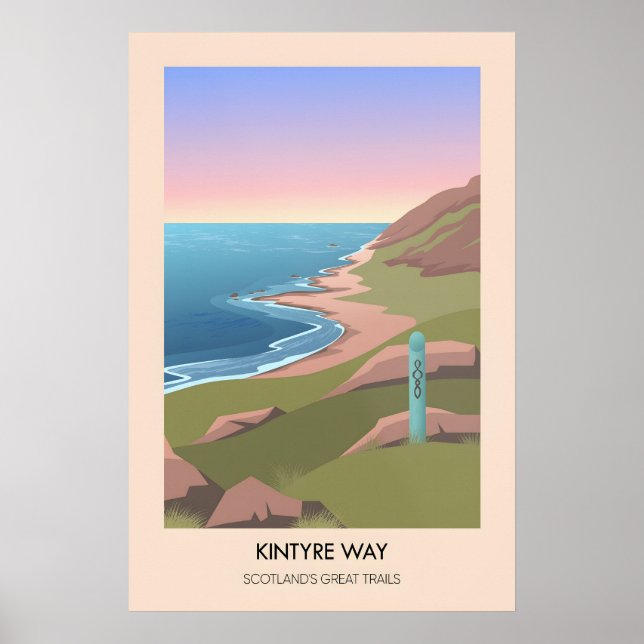 Affiche Kintyre Way Les Grandes Traversées d'Écosse Affich (Devant)