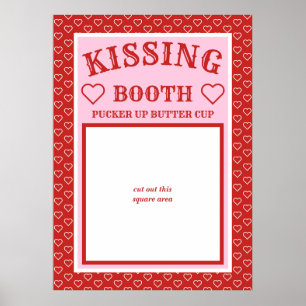 Affiche Kiosque à baisers Prop Photobooth Toile de fond