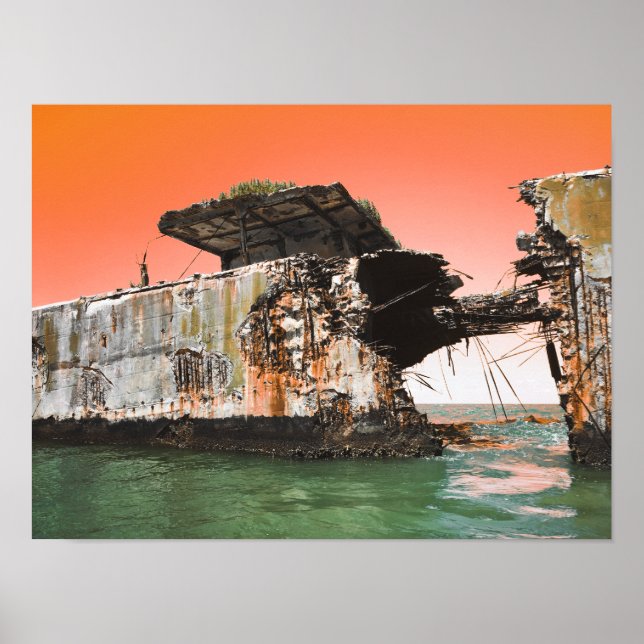 Affiche kiptopeke bateaux en béton dreamdaze (Devant)