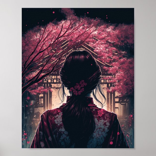 Affiche Kira Fleurs de cerisiers (Devant)