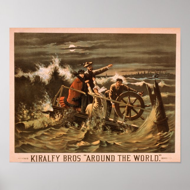 Affiche Kiralfy Bros "Around World" Théâtre (Devant)