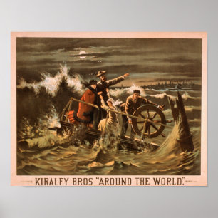 Affiche Kiralfy Bros Theatrical "autour de monde"