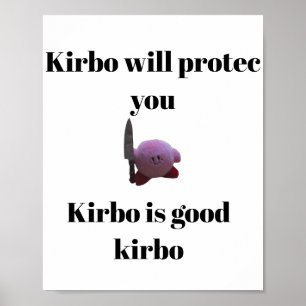 Affiche Kirby avec un couteau