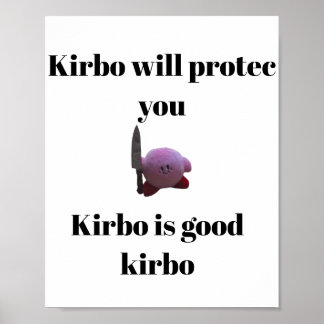 Affiche Kirby avec un couteau