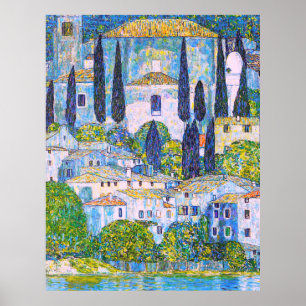 Affiche Kirche de Gustav Klimt en Cassone