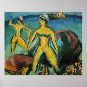 Affiche Kirchner - Baignade 1912