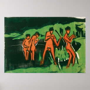 Affiche Kirchner - Bathers