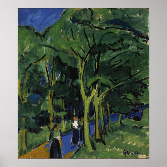 Affiche Kirchner - Chemin forestier (Devant)