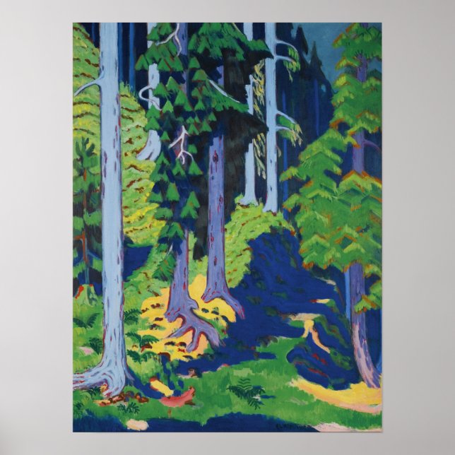 Affiche Kirchner - Intérieur de la forêt (Devant)