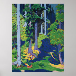 Affiche Kirchner - Intérieur forestier