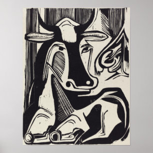 Affiche Kirchner - La Grande Vache Couchée 1929
