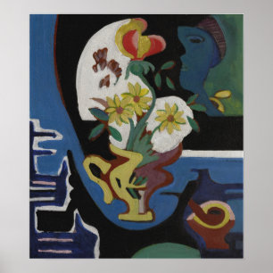 Affiche Kirchner - La Vie Encore Avec Des Fleurs