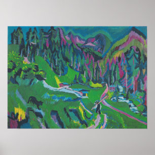 Affiche Kirchner - Paysage Sertigtal