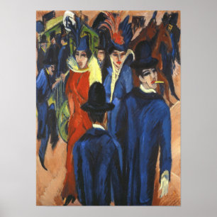 Affiche Kirchner - Scène de rue à Berlin
