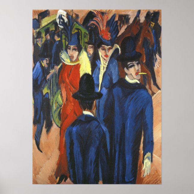 Affiche Kirchner - Scène de rue à Berlin (Devant)