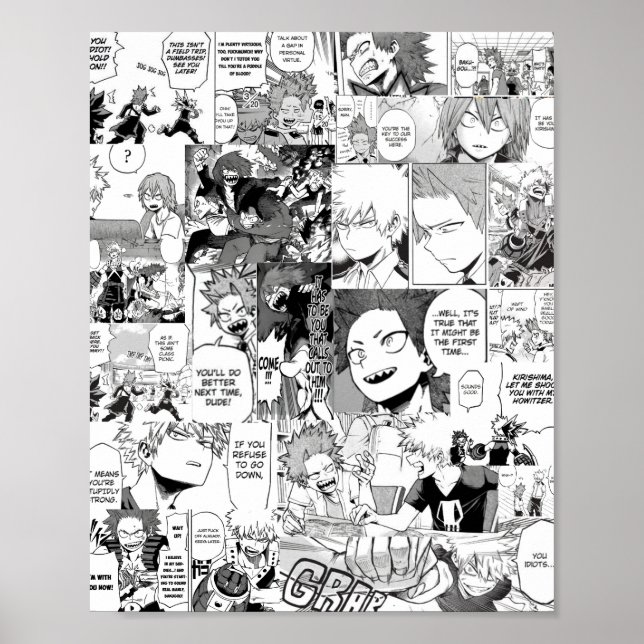Affiche Kiribaku Manga Collage (Devant)