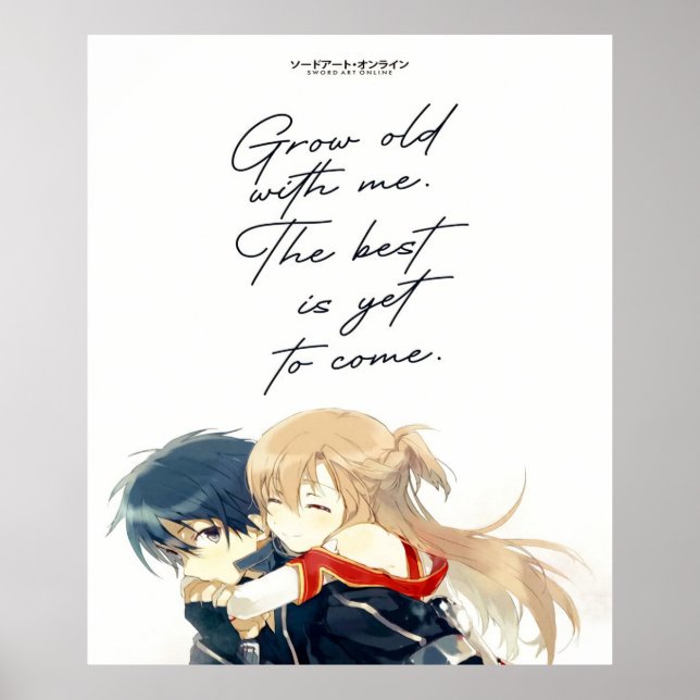 Affiche Kirito Asuna - Sword Art Online (Devant)