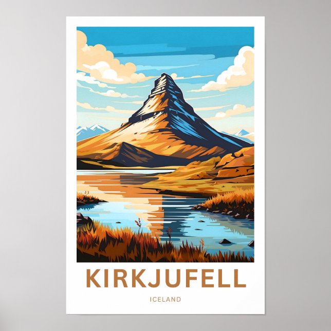 Affiche Kirkjufell Islande Travel Print (Devant)