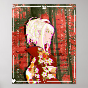 Affiche Kiss Shot Yukata Glitch