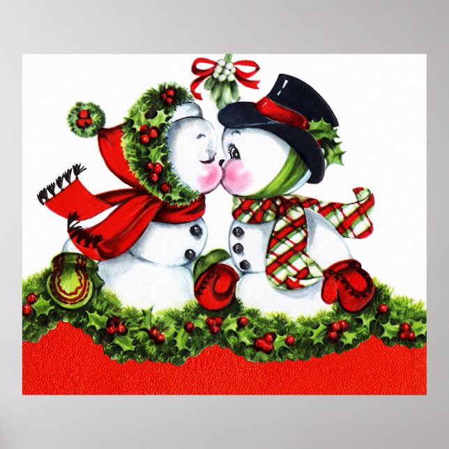 Affiche Kisser Snowman Couple (Devant)