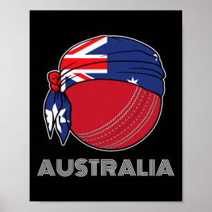 Affiche Kit de cricket australien pour fan international a