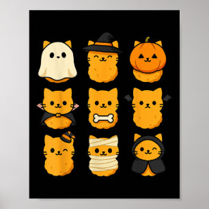 Affiche Kit de Halloween Nugggets de chaton Pun de nourrit