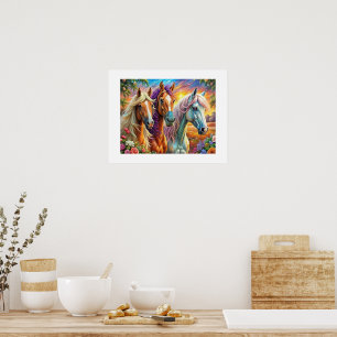 Affiche Kit de peinture en diamant 5D Design de cheval do-
