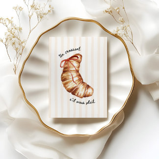 Affiche Kitchen Art Print Un Croissant S'il Vous Plaît