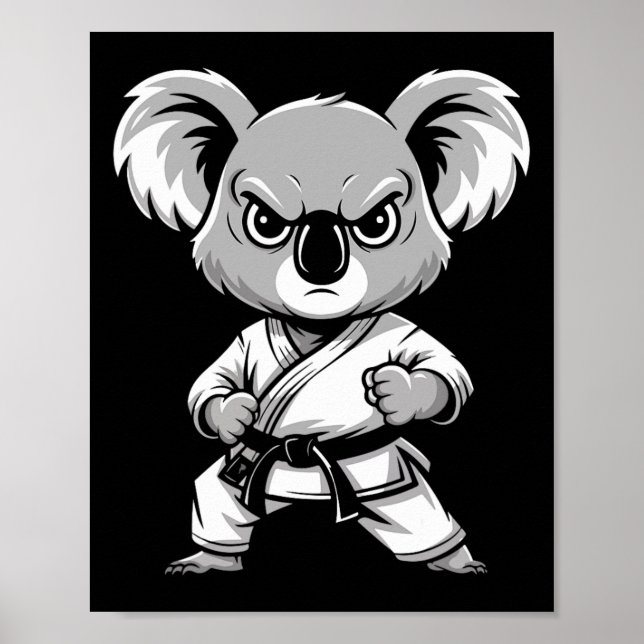 Affiche Kite Karate Koala Martial Arts Drôle Pour Les Enfa (Devant)